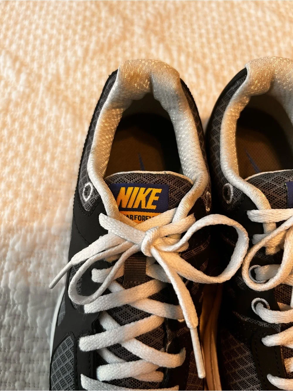 Nike boy’s Gray and Blue Shoes, barely worn.